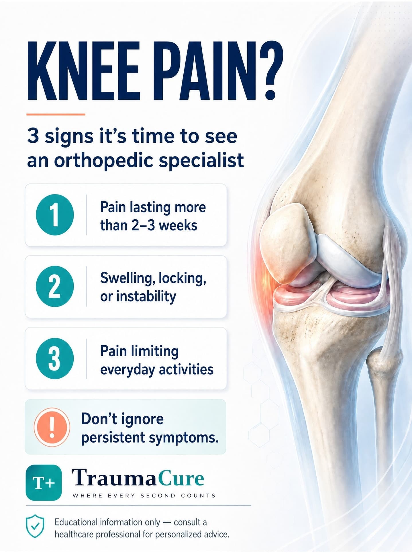 Knee Pain: 3 Signs It's Time to See an Orthopedic Specialist